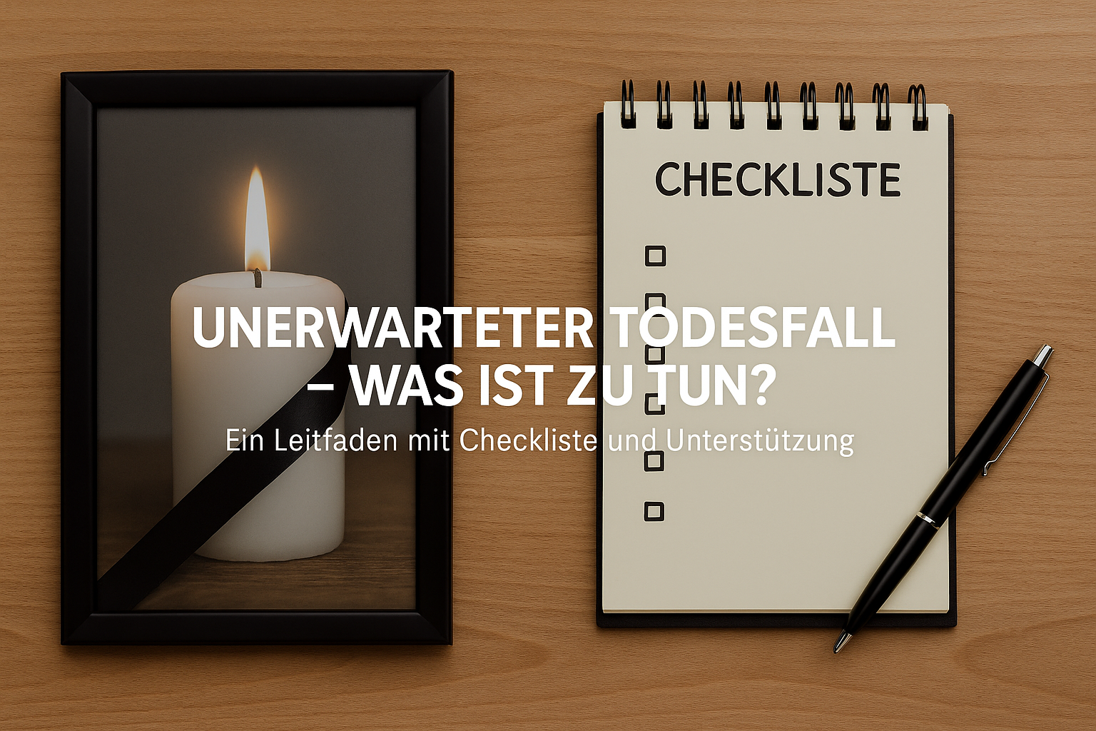 Unerwarteter Todesfall – Dein umfassender Ratgeber mit vollständiger Checkliste & Notfallservice